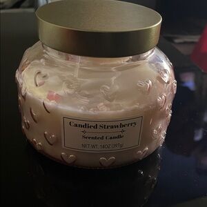 Candied Strawberry Scented Candle with Gold Lid